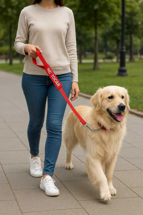 Correa “No Tocar” – Señal Visible para Paseos Seguros