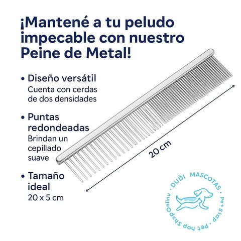 Peine Metálico para Perros y Gatos – Profesional y Resistente - comprar online