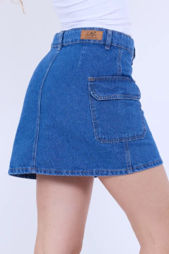 Pollera jean cargo en internet