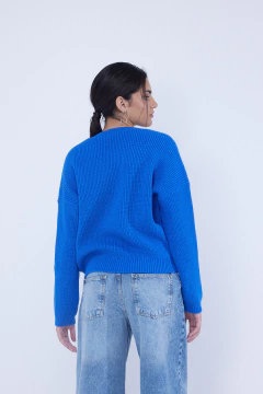 Sweater Oversize liso - scombro