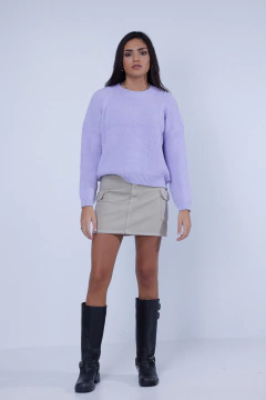 Sweater Oversize liso - scombro