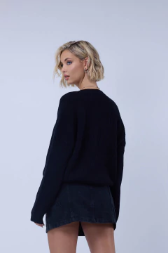 Sweater Oversize liso - scombro