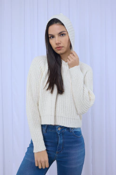 Sweater grueso con capucha - tienda online