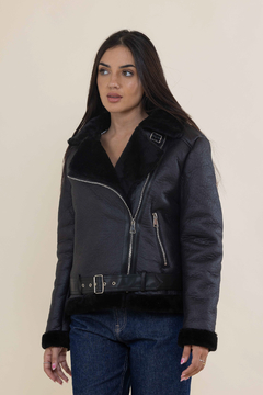 Campera gamulan simil cuero - tienda online
