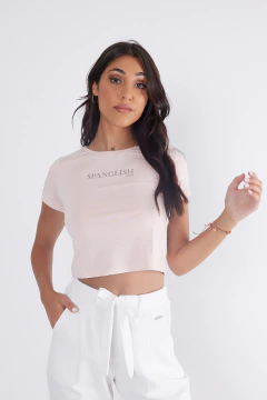 Remera corta Spanglish | ULTIMOS TALLES en internet