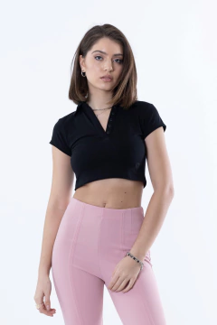 Chomba elastizada bordada Love - scombro