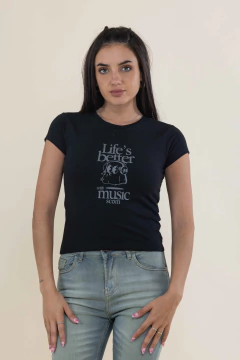 Remera Life´s better with music | ULTIMOS TALLES - comprar online