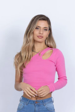 Remera manga larga asimetrica I |Ultimos talles