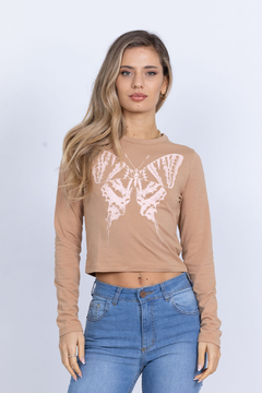 Remera manga larga Butterfly - tienda online