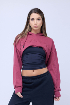 Buzo crop Casual sport - scombro