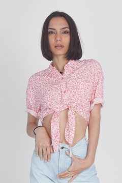Camisa atada flower | ultimos talles