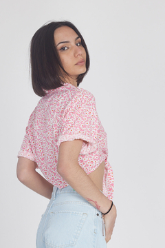 Camisa atada flower | ultimos talles - comprar online