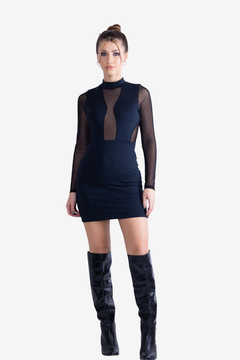 Vestido corto recortes I | ULTIMOS TALLES - scombro