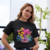 Camiseta Unisex Negra Flores de Colombia. - comprar online