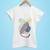 Camiseta Unisex Blanca Guepardo Lila - tienda online