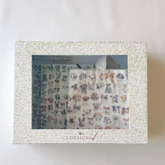 Combo Caja Grande: Cuaderno perritos + Ball Pen + Planificador semanal + Tote Bag +Caja Grande - C2designs