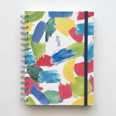 Agenda Semana a la Vista 2026 "Pinceladas" Formato Vertical - comprar online