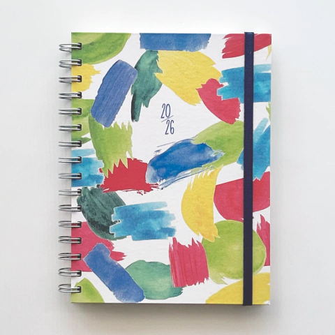 Agenda Semana a la Vista 2026 "Pinceladas" Formato Vertical - comprar online