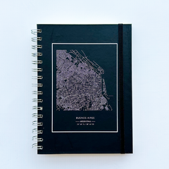 Cuaderno A5 "Mapa BA Negro"
