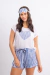 DOLCISIMA - PIJAMA SHORT MODAL RAYADO C/REMERA M/C CORAZON (C5-1526)