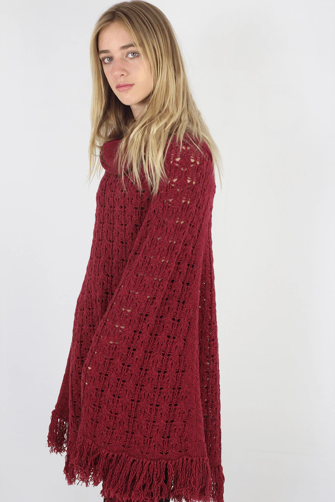 ABRIL PONCHO CALADO DE LANA