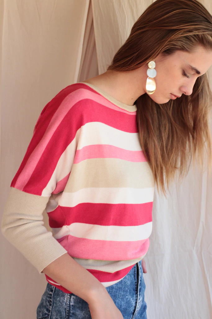 Dido. Sweater Rayado manga murciélago
