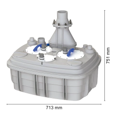 Sanicubic XL com 2 bombas vórtex de 4,5 CV, 380 V, vazão até 55 m3/h - SANIFOS