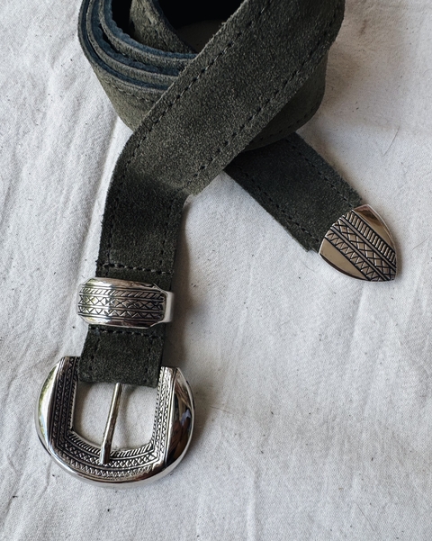 Cinturón Western - Gamuza Oliva - comprar online