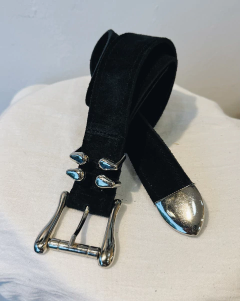 Cinturón California - Gamuza Negro - comprar online