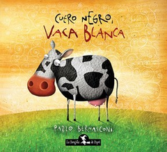 Cuero Negro Vaca Blanca