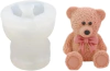 Molde Silicona Vela Osito Peluche Mini con Moño - comprar online