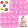 Molde Silicona 12 Flores Velas Chocolate - comprar online