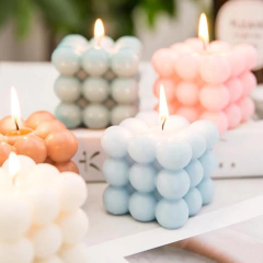 Molde Silicona Velas 6 Cubos Burbuja - tienda online