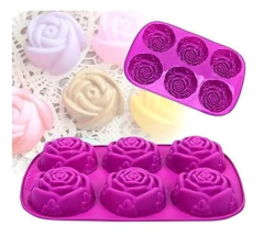 Molde Silicona Rosas Con Hojas Muffin Jabones Cupcakes Velas - Fun Style Design