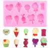 Molde Silicona Dulces Golosinas Helado Fondant Porcelana