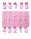 Molde Silicona Chupetin Numeros Con Moño Chocolate Isomalt