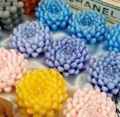 Molde Silicona Flor Crisantemo Grande Velas - tienda online