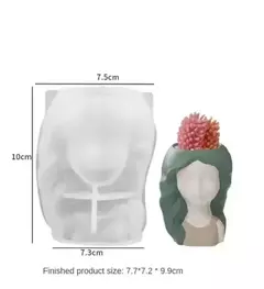 Molde Silicona Maceta Mujer Princesa Contenedor Velas M3 en internet