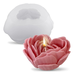 Molde Silicona Vela Rosa Corazon Petalos M2