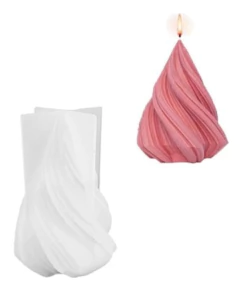 Molde Silicona Vela Arbol De Navidad Torneado M2 Resina
