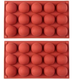 Molde Silicona X 15 Semi Circulo 5 Cm Chocolate Helado - comprar online