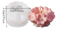 Molde Silicona Vela Flores De Cerezo - comprar online
