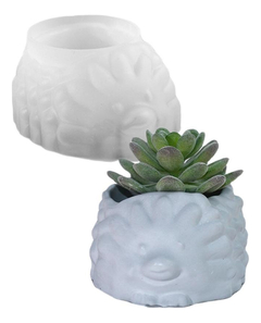 Molde Silicona Florero Maceta Porta Vela Erizo