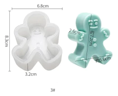 Molde Silicona Vela Navideña Muñeco De Jengibre - comprar online