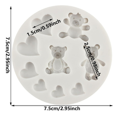 Molde Silicona Ositos De Peluche Y Corazones - comprar online