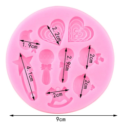 Molde Silicona Baby Shower Niña Niño Fondant Porcelana Fria - comprar online