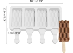 Molde Silicona Paleta Helado Patron Geometrico Hexa - comprar online