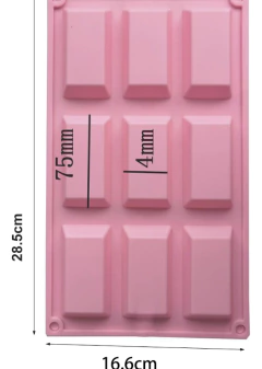 Molde Silicona Lingotes Financiers X 9 Cavidades - comprar online