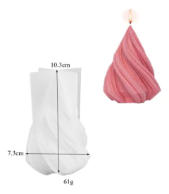 Molde Silicona Vela Arbol De Navidad Torneado M2 Resina - comprar online