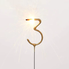 Velas Sparkles Chispita Numero Adorno Torta X1